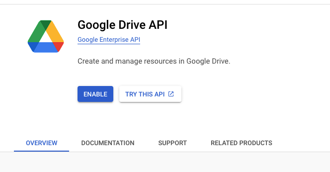 enable google drive api