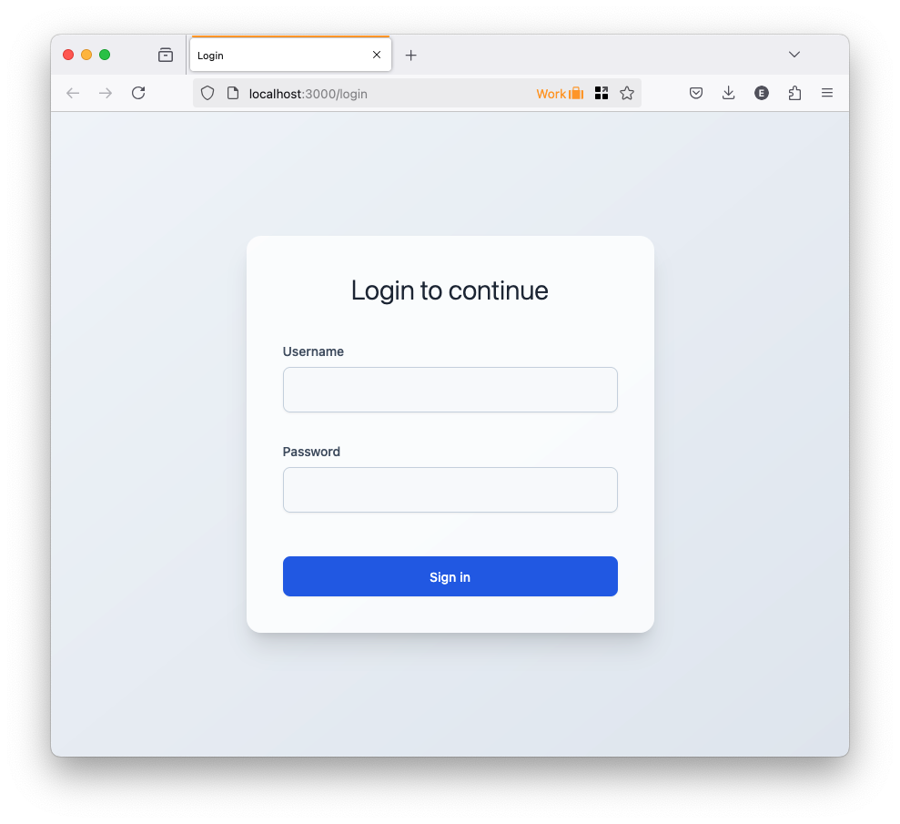 reverse proxy login screen